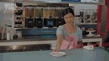 Cleaning The Counter Cathy GIF - Cleaning The Counter Cathy Run The Burbs GIFs