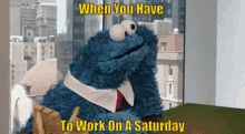 Saturday Cookie Monster GIF - Saturday Cookie Monster When You Have To Work On Saturday GIFs