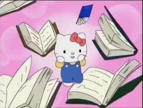 Hello Kitty Paradise Books GIF - Hello Kitty Paradise Kitty Books GIFs