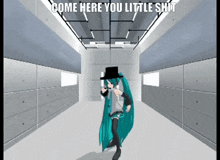 Hatsune Miku Sliding GIF - Hatsune Miku Sliding Come Here You Little Shit GIFs