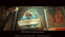 a video of a cartoon character says avalon please