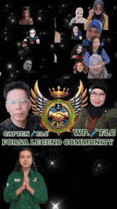 a forsa legend community poster with a man and woman