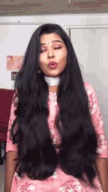 indian girl long hair