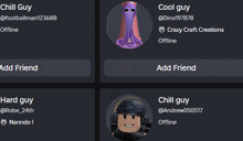 a screenshot of a facebook page shows a purple octopus and a boy with headphones