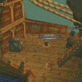 a computer generated image of a body of water with a few white clouds