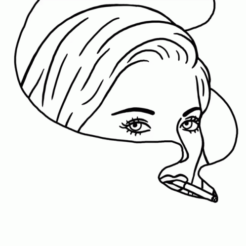 Smoking woman stock illustration. Illustration of drawing - 145628368