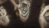 a group of people are standing in a dark room with the words nddds sama on the bottom left