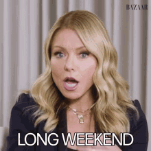 Long Weekend Kelly Ripa GIF - Long Weekend Kelly Ripa Harpers Bazaar GIFs