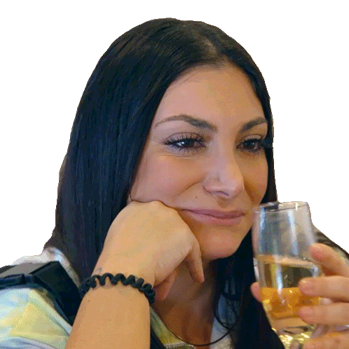 Drinking Champagne Deena Nicole Buckner Sticker - Drinking Champagne Deena Nicole Buckner Jersey Shore Family Vacation Stickers