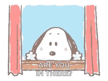 Are You There Snoopy GIF - Are You There Snoopy Looking Through Window GIFs