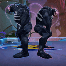 two venom characters standing next to each other in a game