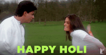 Shah Rukh Khan Aishwarya Rai GIF - Shah Rukh Khan Aishwarya Rai Happy Holi GIFs