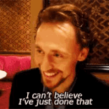 embarrassed tom hiddleston cant believe omg