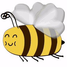bee buzz flying happy smile