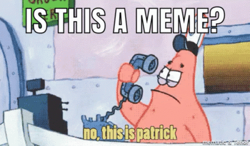squidward no patrick meme