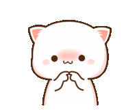 a cartoon cat with a pink nose and a w on it 's face