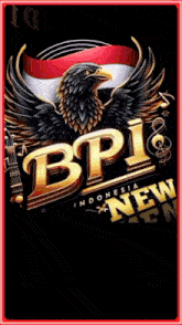 a logo for bpi indonesia new generation with an eagle