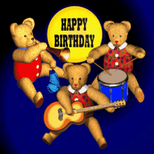 Teddy Bear Birthday Teddy Bear Band GIF