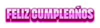 a pink and white sign that says feliz cumpleanos on a white background