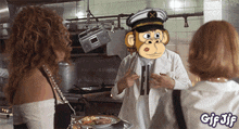 a gif of a monkey in a chef 's hat is displayed