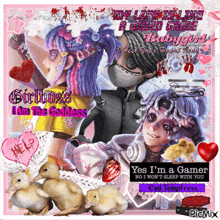 a collage of anime characters with the words yes i 'm a gamer on it
