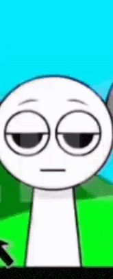 a cartoon character with a sad look on his face