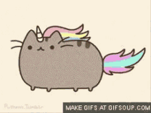 Pusheen Cat GIF - Pusheen Cat Rainbow GIFs