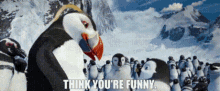Happy Feet Two Sven GIF - Happy Feet Two Sven Think Youre Funny GIFs