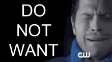 Do Not Want GIF - Donotwant Castiel Crying GIFs