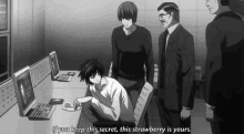 L Lawliet Death Note GIF - L Lawliet Death Note Strawberry GIFs