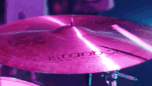 a close up of a cymbal that says istanbul