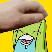 a cartoon character with a donut on top of it 's head