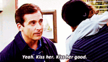 The Office Yeah GIF - The Office Yeah Kiss Her GIFs