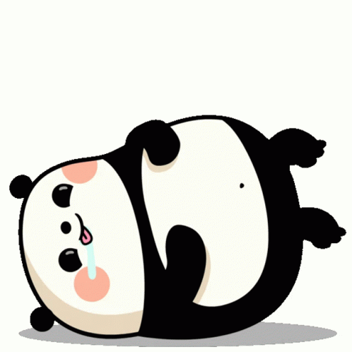 Panda Is Satisfied Sticker - Because Baby Animals Cute Adorable - Discover  & Share GIFs