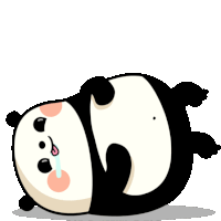 Panda Is Satisfied Sticker - Because Baby Animals Cute Adorable Stickers