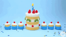 happy birthday cupcakes cake food