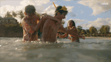 Playing In The Water Are You Afraid Of The Dark GIF - Playing In The Water Are You Afraid Of The Dark Fun In Lake GIFs