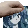 a person is putting a hat on a picture of a girl .