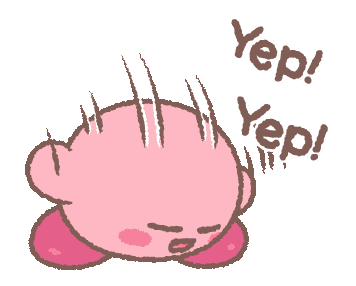 Kirby Yep Sticker - Kirby Yep Yep Yep Yep Stickers