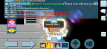 a screenshot of a game that says entering world at the top
