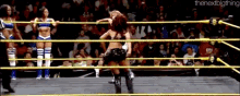Sasha Banks Alicia Fox GIF - Sasha Banks Alicia Fox Tilt A Whirl Head Scissors Takedown GIFs