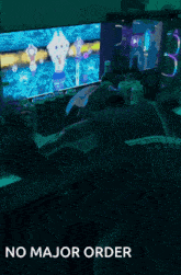 a picture of a computer with the words no major order on the bottom