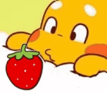 Qoo Bee Cute GIF - Qoo Bee Cute Strawberry GIFs