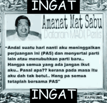 Mat Sabu Amanat Mat Sabu GIF - Mat Sabu Amanat Mat Sabu Ingat GIFs