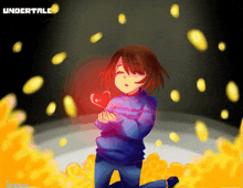 Red Heart Yellow Flowers GIF