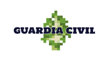 a logo for guardia civil shows a pixelated image of a tree