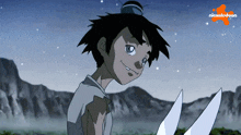 a cartoon of a boy with a nickelodeon logo in the corner