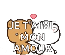 a cartoon of a teddy bear and a cat talking to each other .