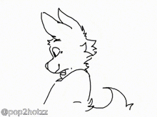 a black and white drawing of a cat with a pink blush on its cheeks
