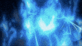 a blue background with a few lines of light on it
